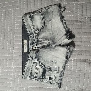 Y2K era wet seal gray denim shorts